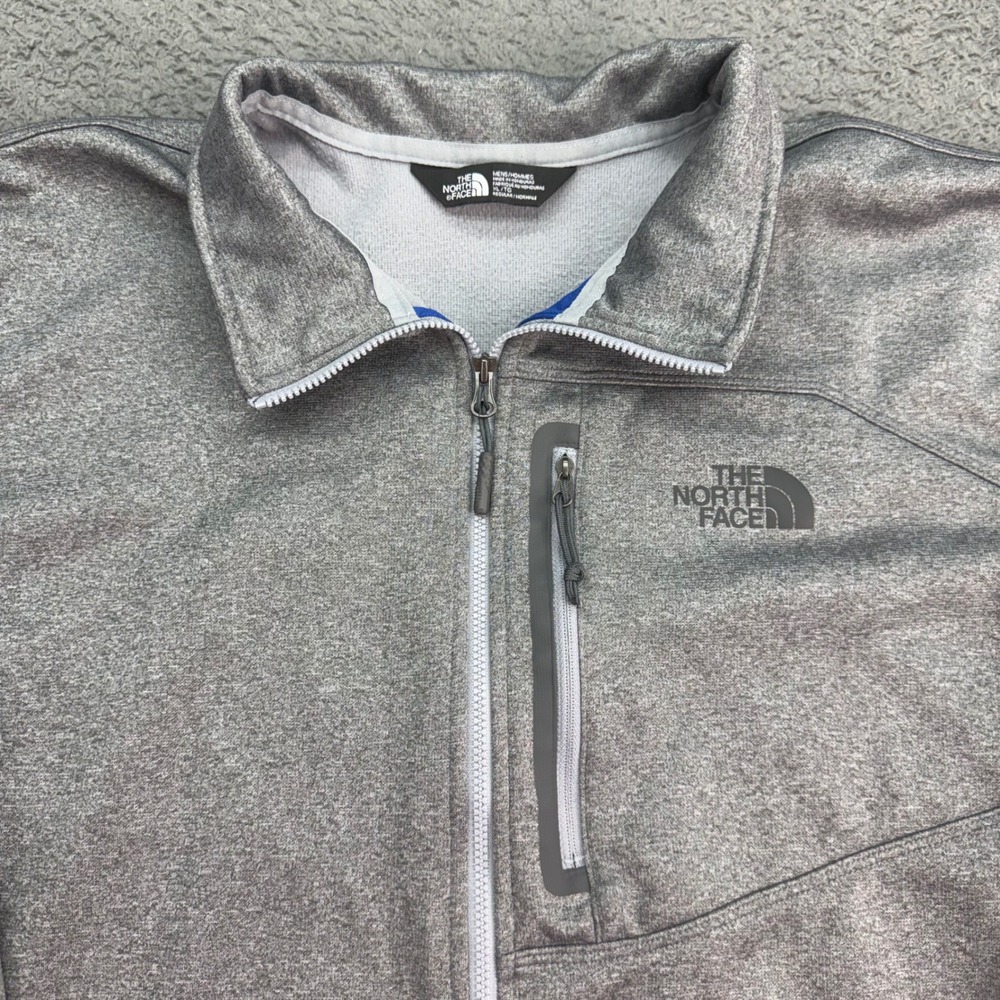 The North Face Canyonlands Mens XL Gray 1/2 Zip Fleece Lined Chest Pocket